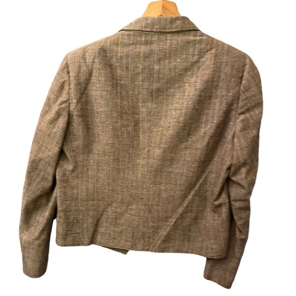 Union made  Vintage Size 10 Wool Jacket Fully Lined plaid Tan  Long Sleeve - Picture 2 of 12